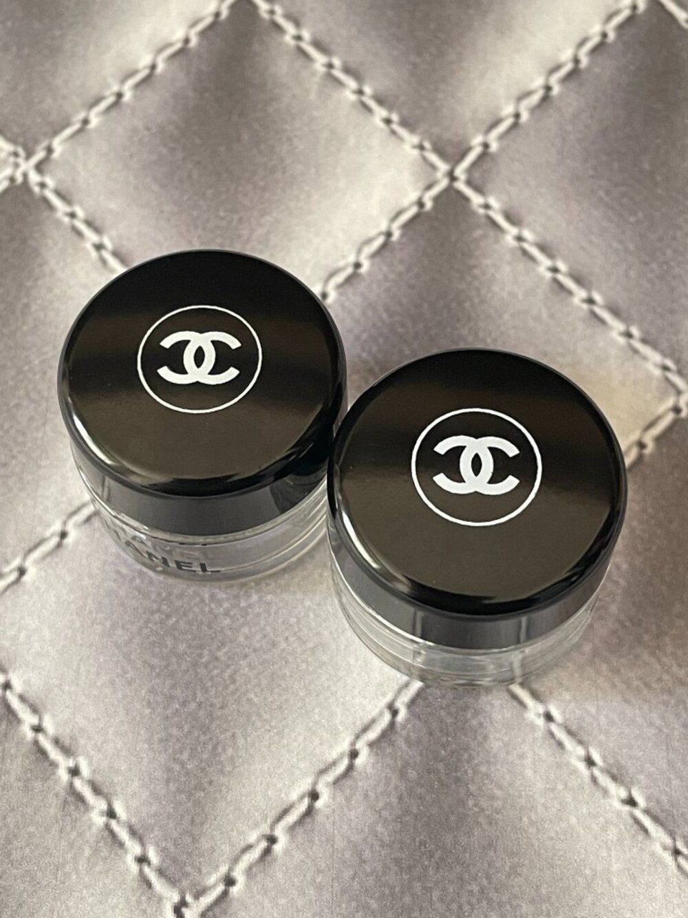 CHANEL Glass Jar Mini Travel Size with Spatula x 2 MINT